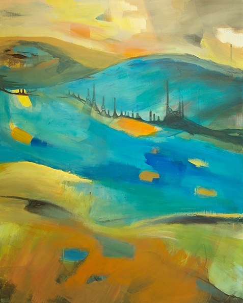 Astrid Krmer - "Fluss" (2013)  100 x 80 cm